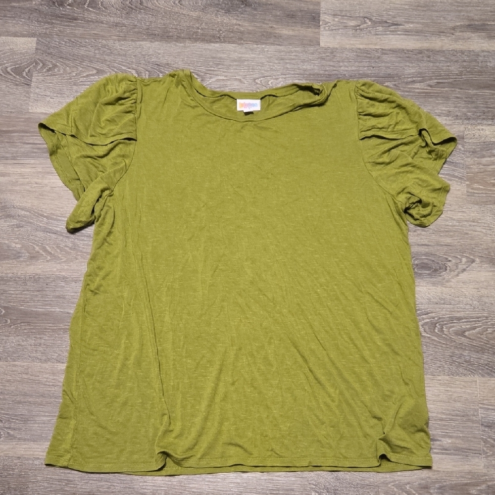 LulaRoe Olive Green Olive Top 2XL